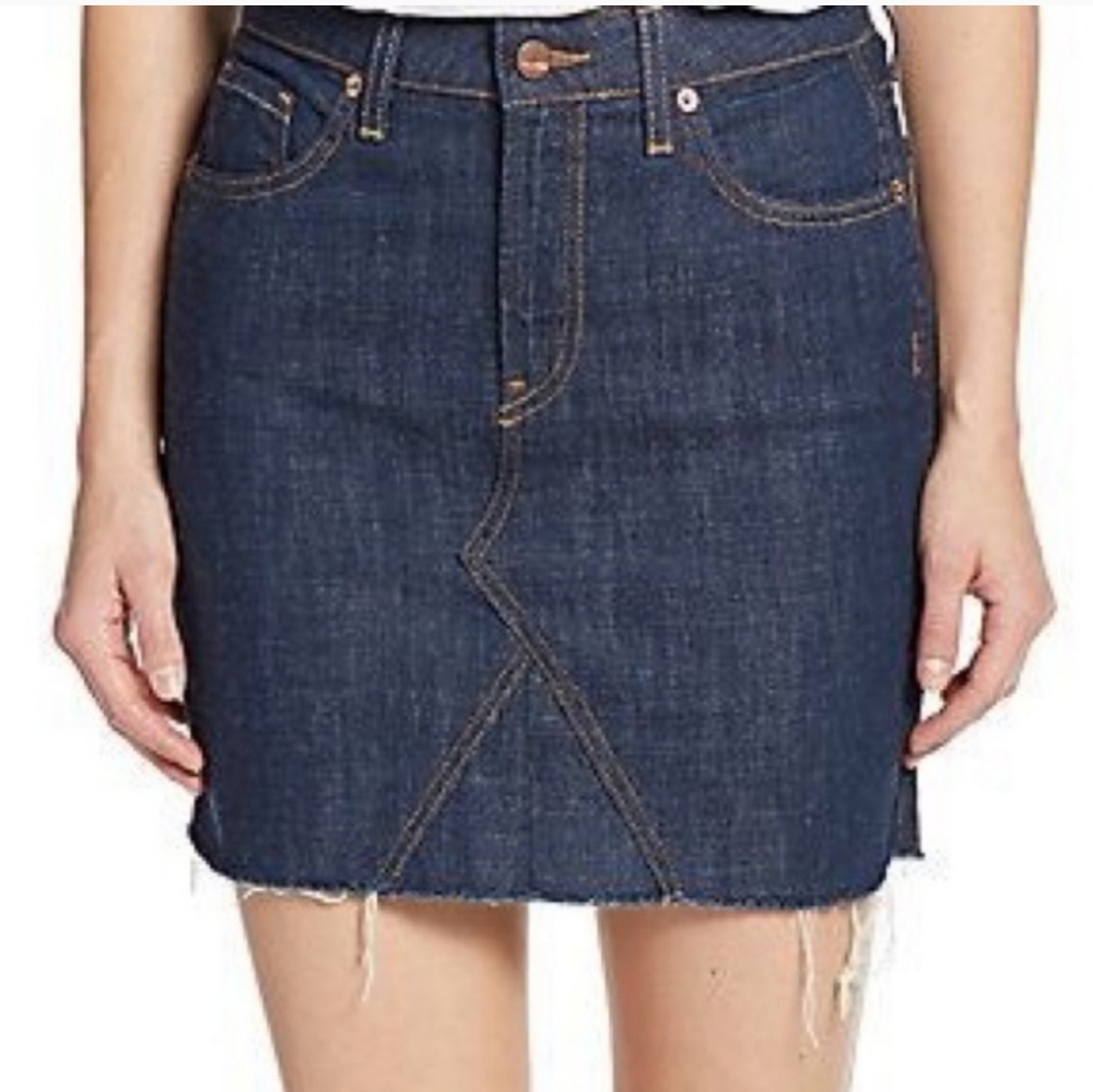 Genetic Gordon Hi-Rise Dark Denim Skirt